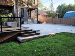 Interlock patio build by Rivermist landscape