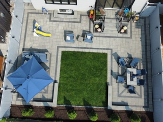 Interlock patio build by Rivermist landscape