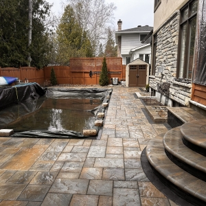 Poolside patio using Blu60