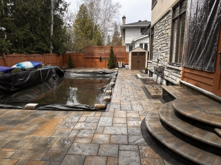 Poolside patio using Blu60