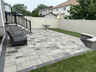 Interlock patio build by Rivermist landscape