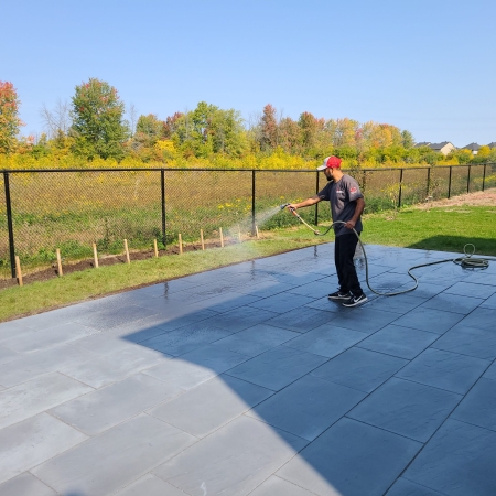 Interlock Patio by RIVERMIST using Techo-Bloc