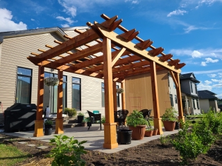 pergola and patio