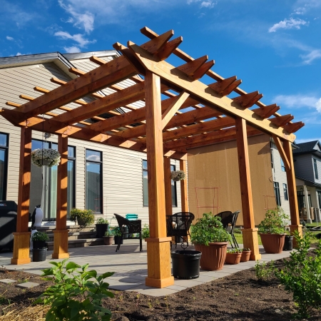 pergola and patio