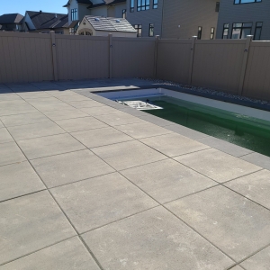 Interlock patio slabs