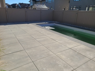 Interlock patio slabs